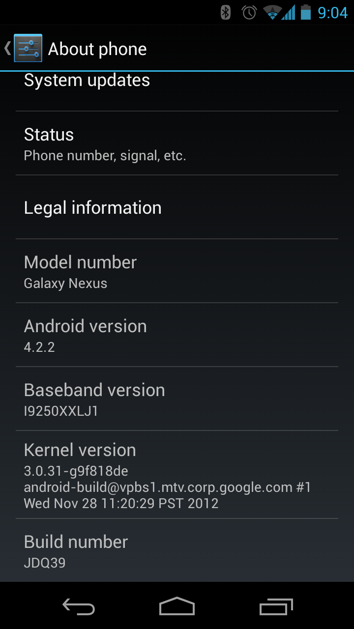 Galaxy Nexus 4.2.2 JDQ39 Update