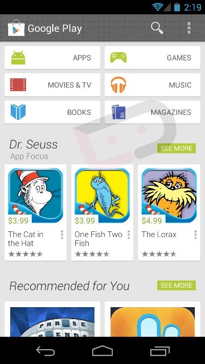 Download Google Play Store 4.0.25 APK App With Completely New UI