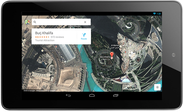 Google Maps for Tablets