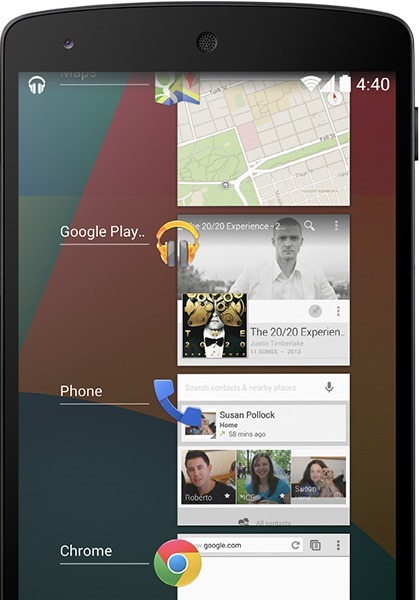 Android 4.4 KitKat Feature: Faster Multitasking